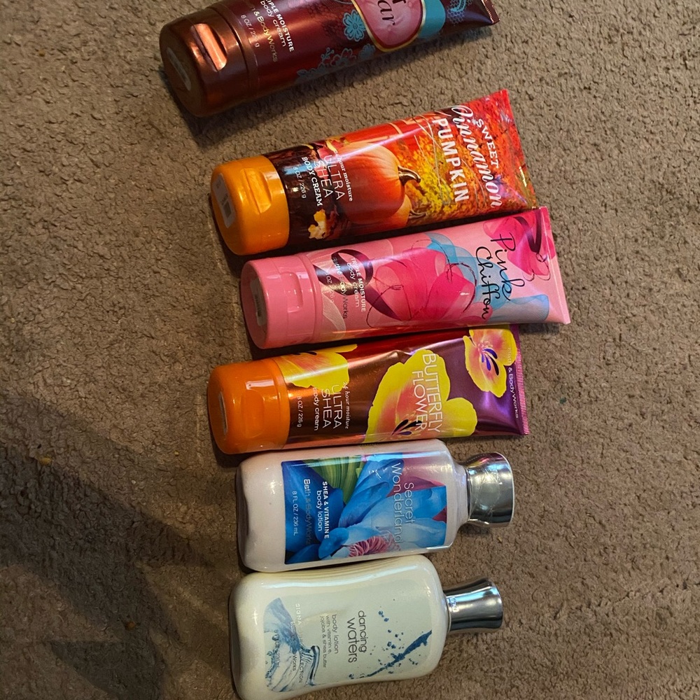 6 Brand new Bath and Body lotions